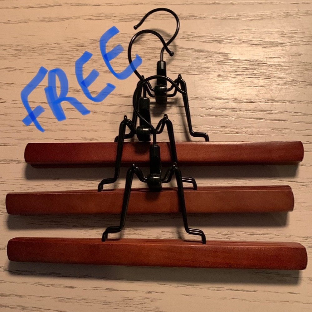Free with purchase wooden hangers